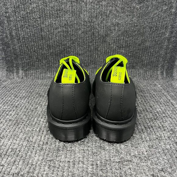NEW Dr. Martens Ramsey ALT Creeper Leather Oxfords Black Neon Green Men 10 / 11W